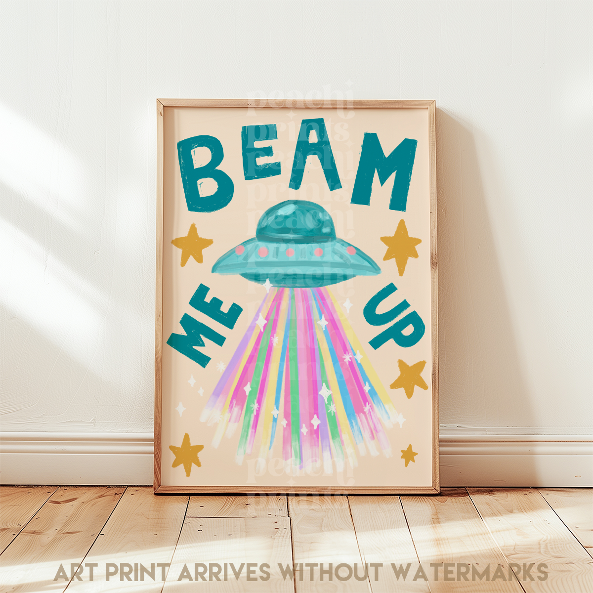Beam Me Up UFO Print