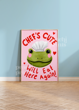 Load image into Gallery viewer, Chef's Cute Frog Print