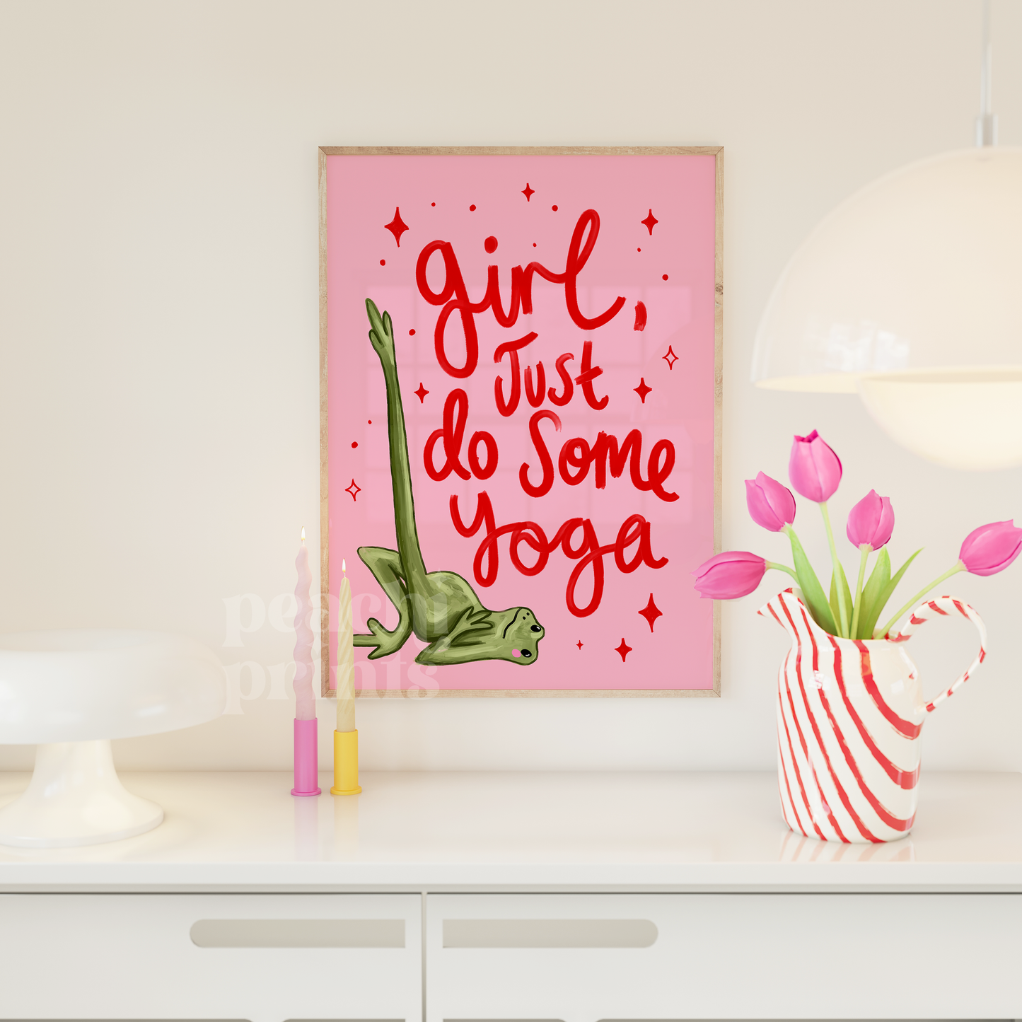 Just Do Some Yoga Frog Print