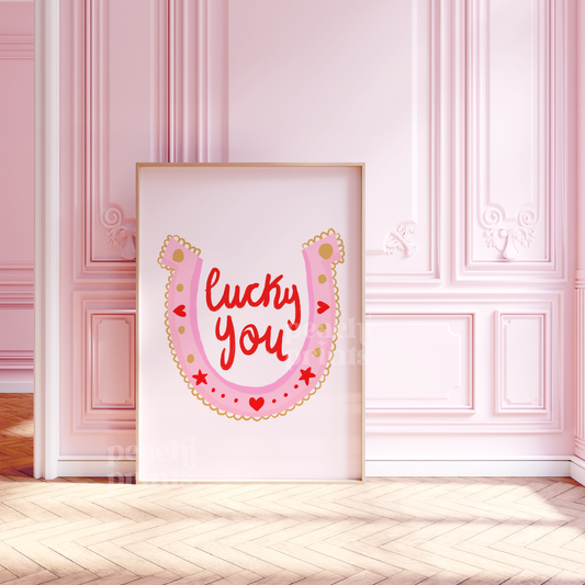 Lucky You Horseshoe Print