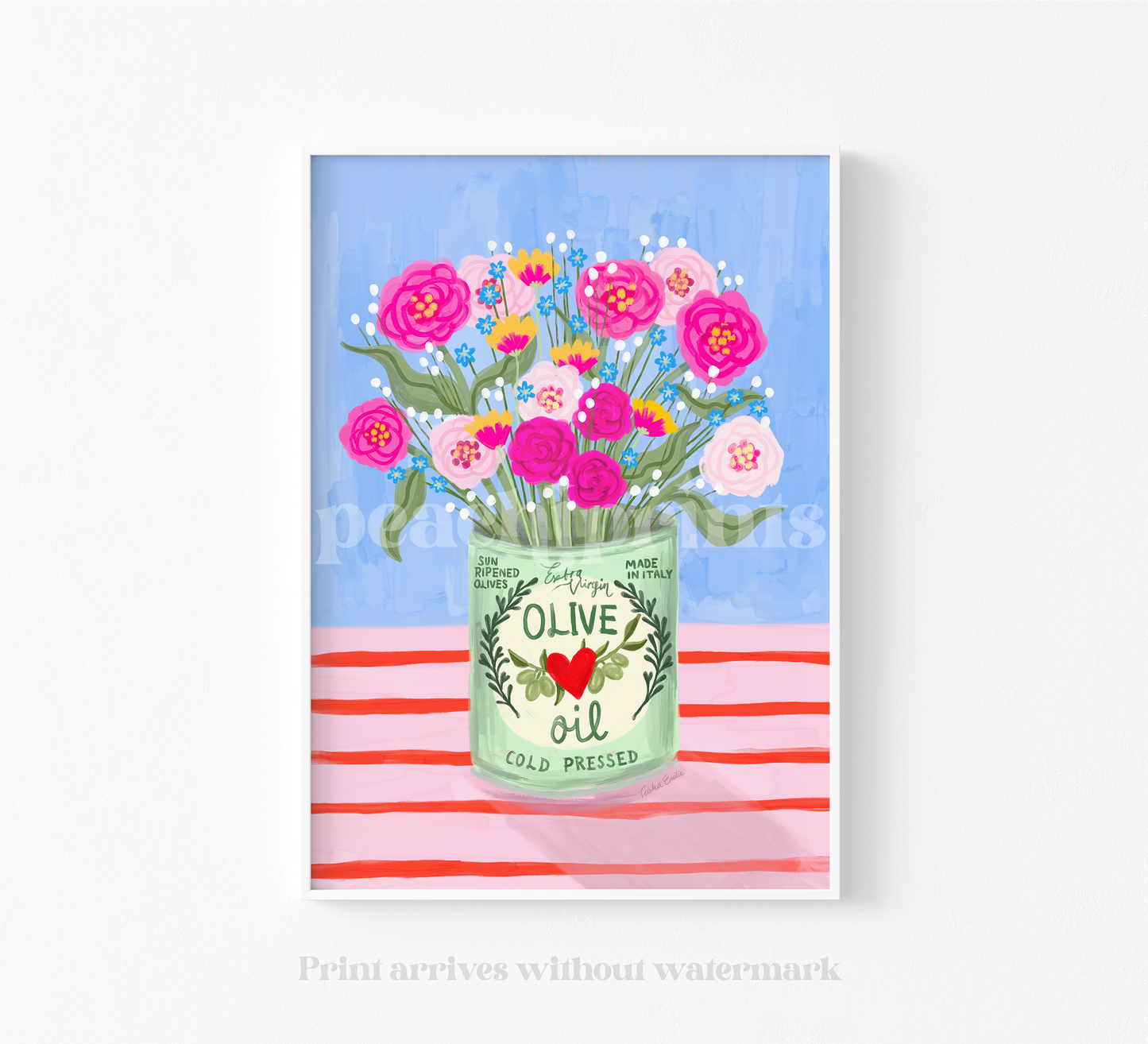 Vintage Olive Oil Bouquet Print