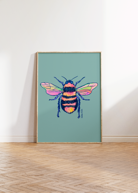 Gouache Bee Print