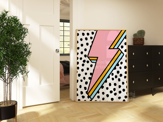 Spot Pink Lightning Bolt