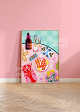 Load image into Gallery viewer, Lobster & Nibbles Table Spread Print