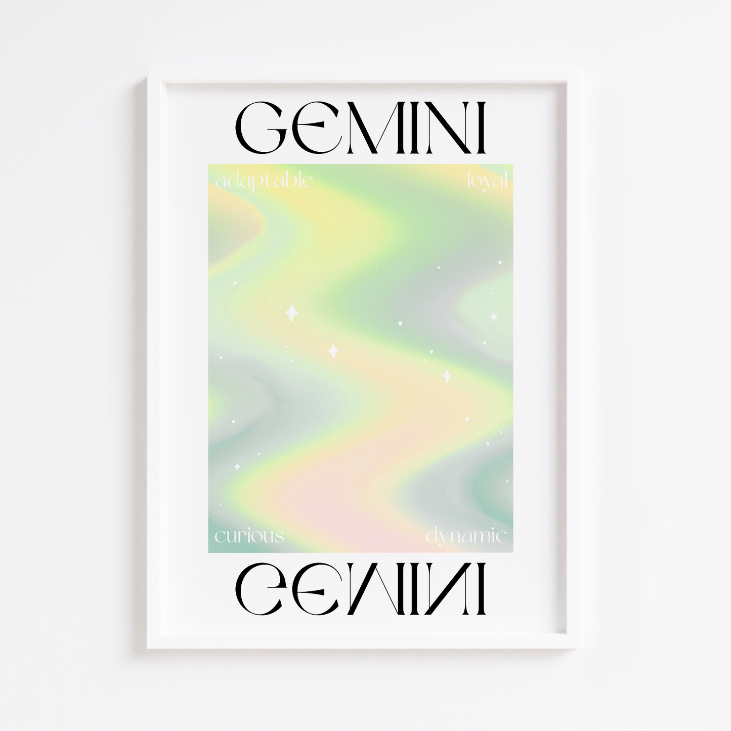 Gemini Zodiac Print