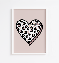 Load image into Gallery viewer, Mint Leopard Heart Print