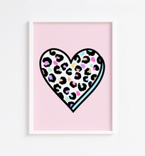 Load image into Gallery viewer, Mint Leopard Heart Print