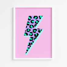 Load image into Gallery viewer, Pink Leopard Lightning Bolt Print