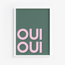 Load image into Gallery viewer, Oui Oui Green Print