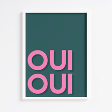 Load image into Gallery viewer, Oui Oui Green Print