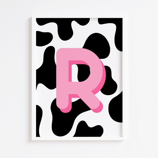 Personalised Cow Initial Letter
