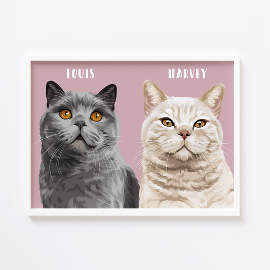 Custom Cat Portrait Print