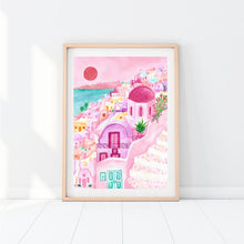 Load image into Gallery viewer, Pink Santorini Print