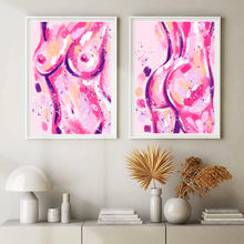Load image into Gallery viewer, Pink Painted Boobs Print
