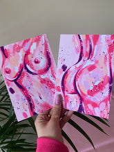 Load image into Gallery viewer, Pink Painted Boobs Print