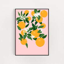 Load image into Gallery viewer, Botanical Oranges Pink Print