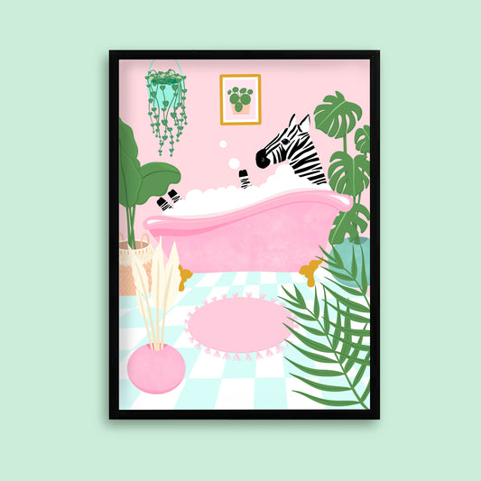 Zebra Bath Pink