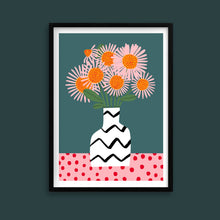 Load image into Gallery viewer, Abstract Stripe Vase Print