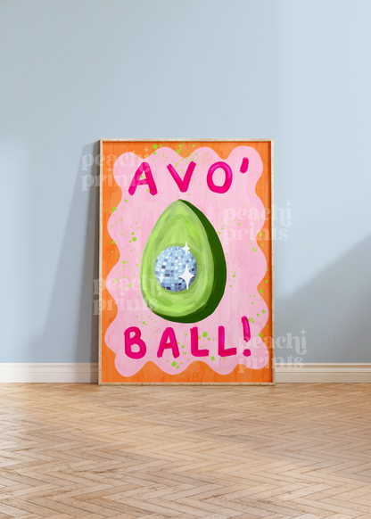 Avocado Disco Print