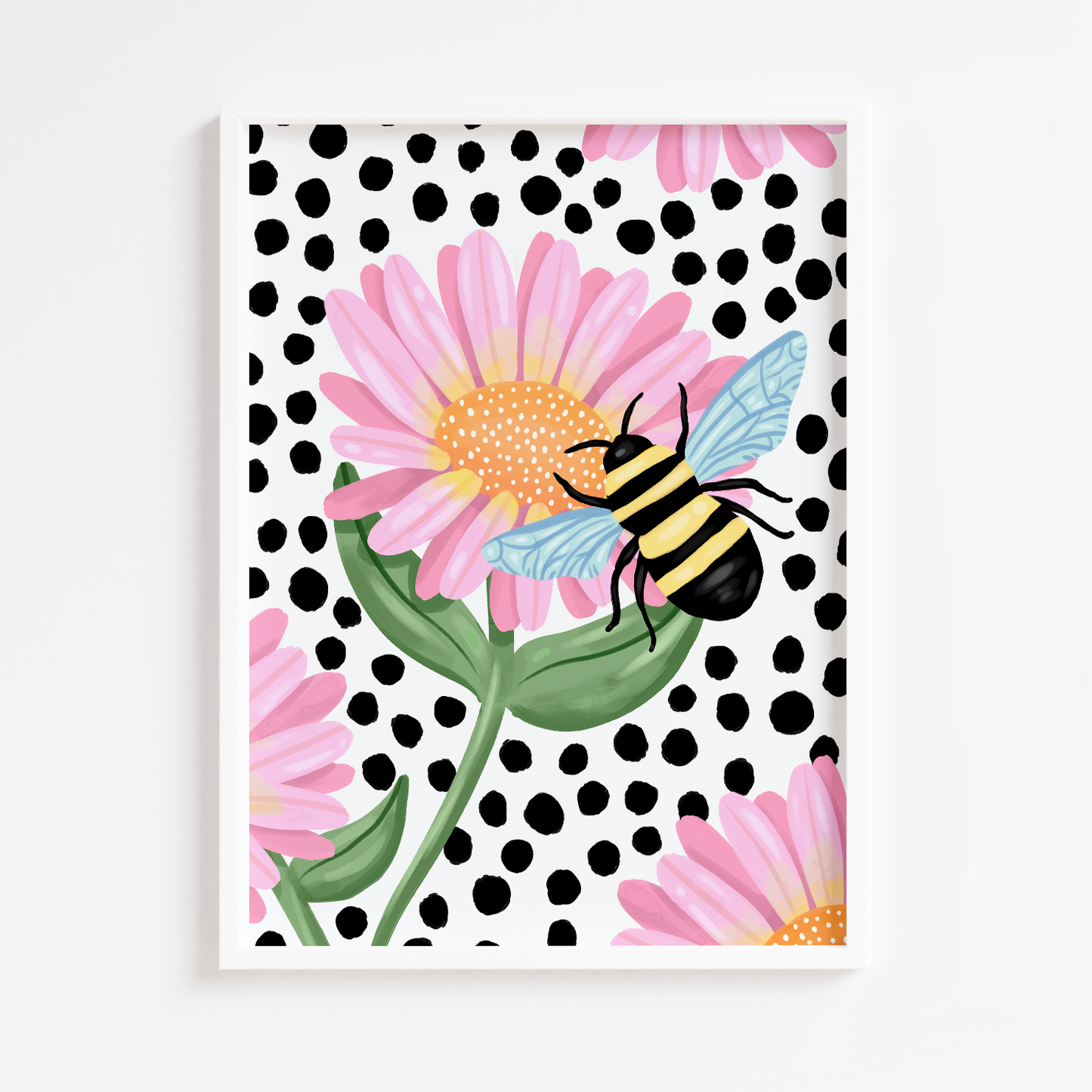 Flower Bee Spot Print