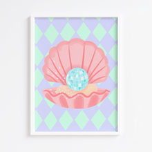 Load image into Gallery viewer, Disco Clam Harlequin Print
