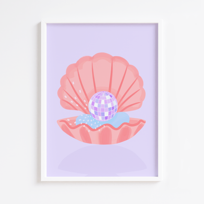 Disco Clam Print
