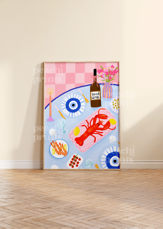 Girls Dinner Night Print