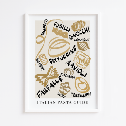 Italian Pasta Guide Print