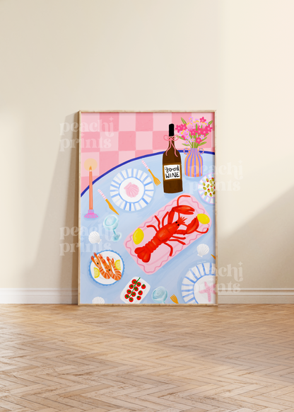 Lobster Table Print