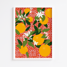 Load image into Gallery viewer, Moroccan Tile Oranges Print
