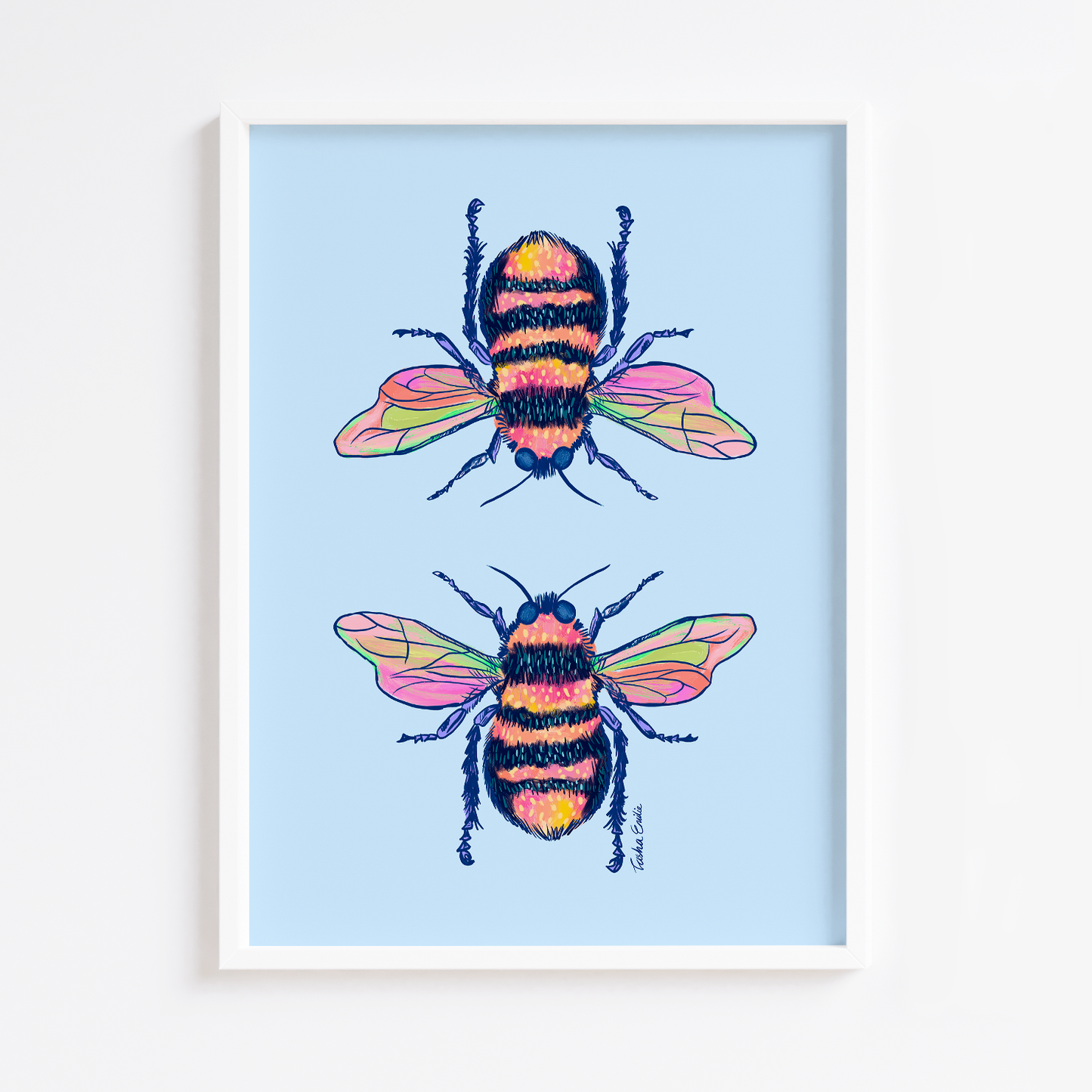 Gouache Bee Duo Print