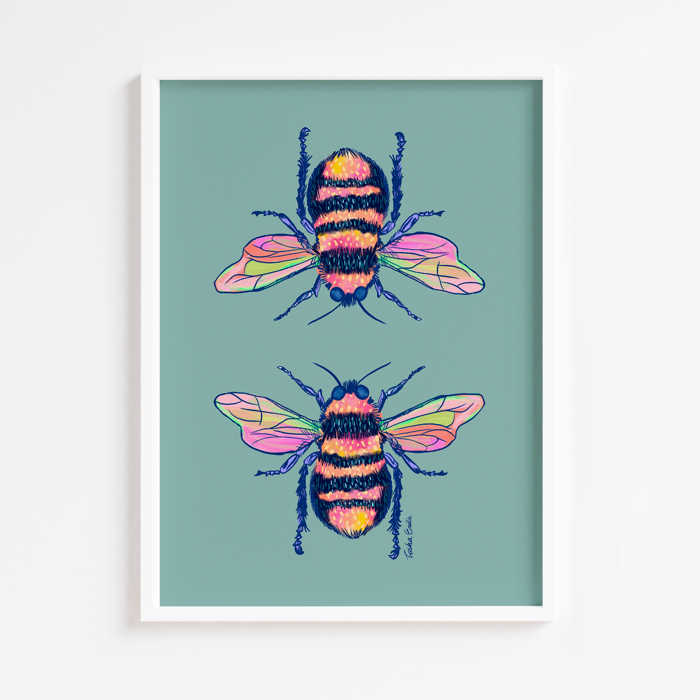 Gouache Bee Duo Print