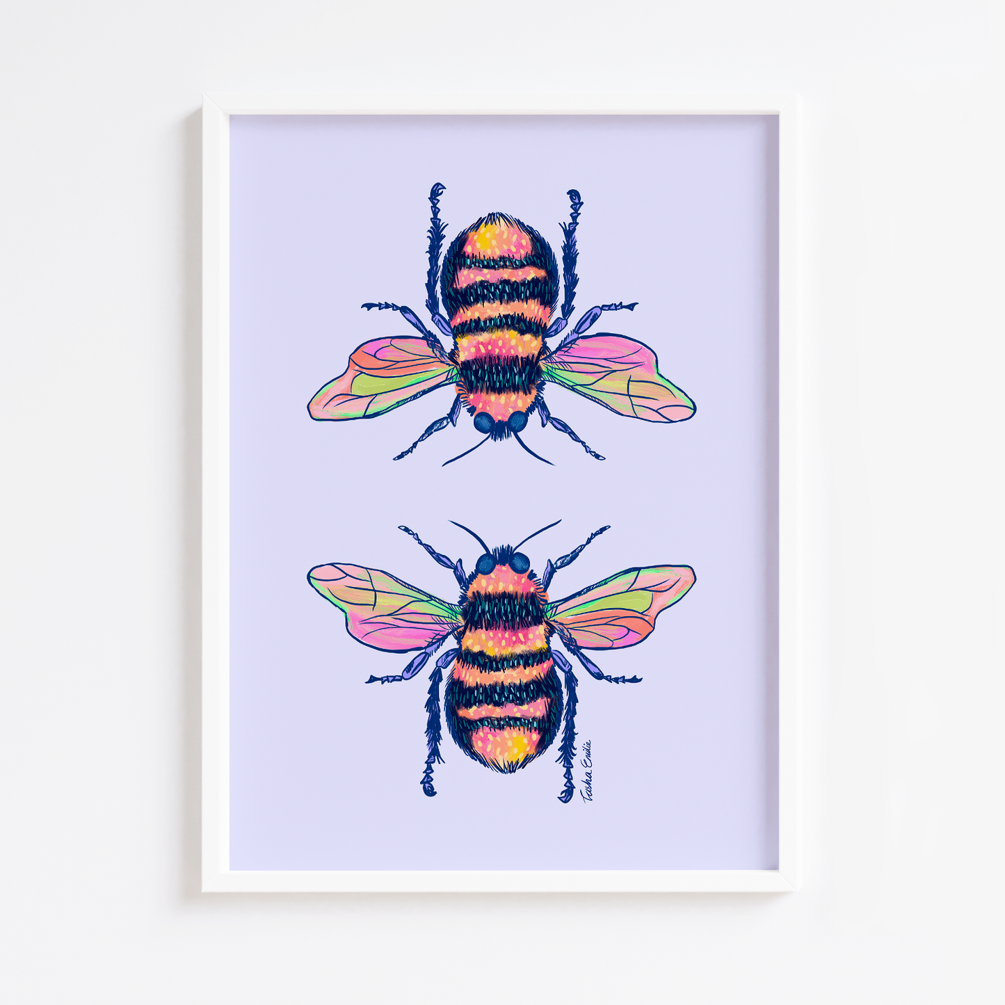 Gouache Bee Duo Print