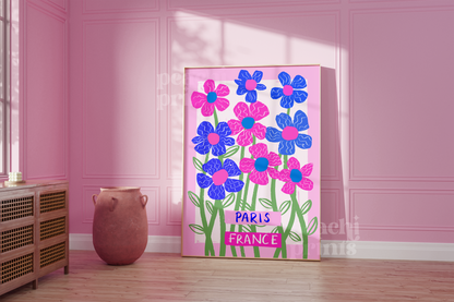 Abstract Flowers of Paris Print