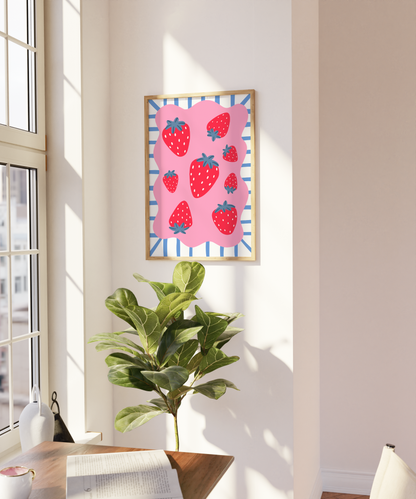 Ditsy Strawberries Print