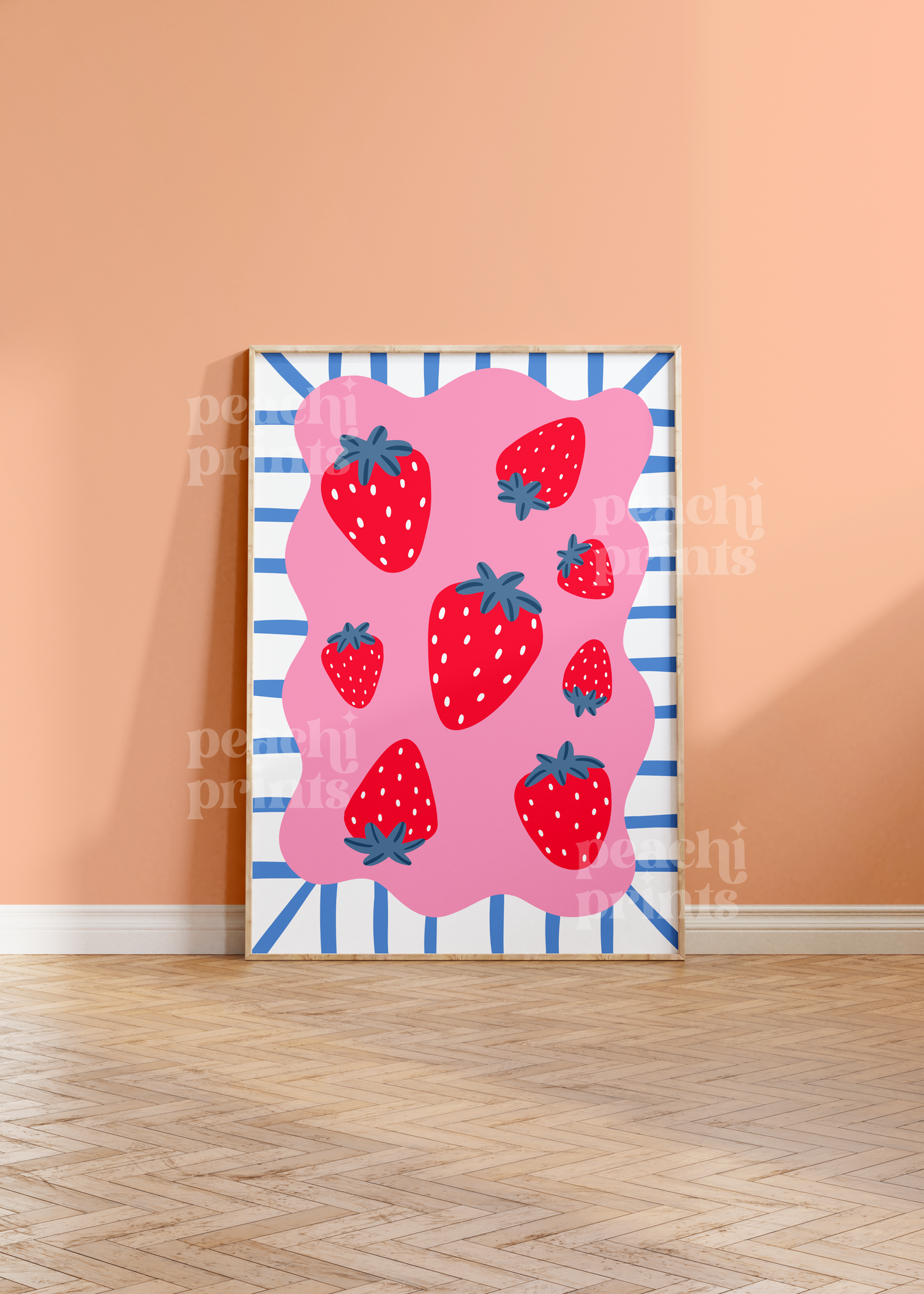 Ditsy Strawberries Print