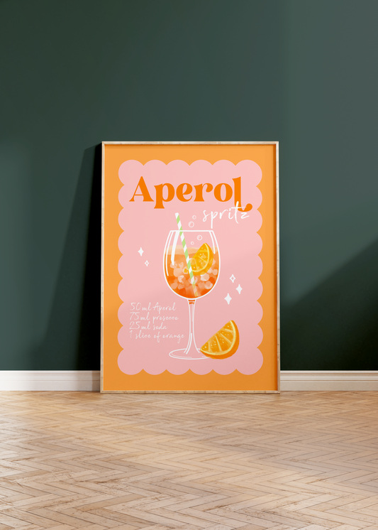 Aperol Spritz Recipe Cocktail Print