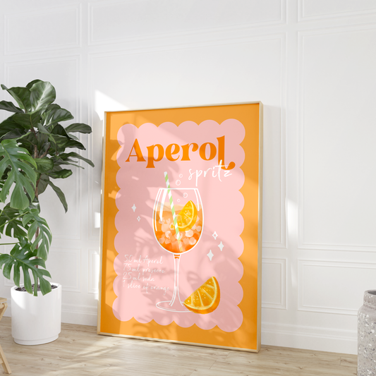 Aperol Spritz Recipe Cocktail Print