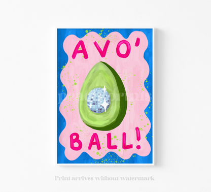 Avocado Disco Print