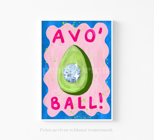 Avocado Disco Print