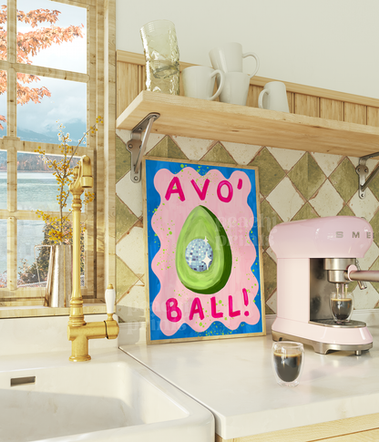 Avocado Disco Print