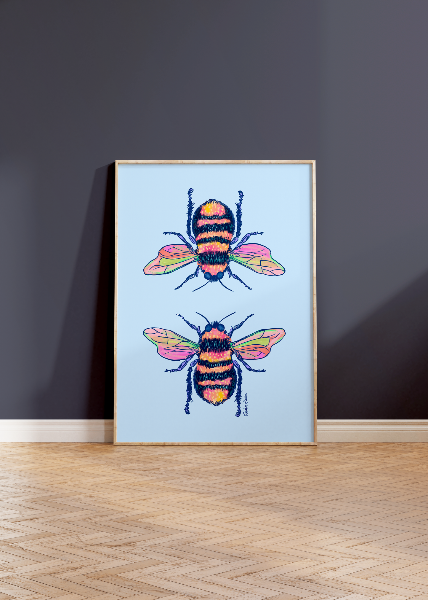 Gouache Bee Duo Print