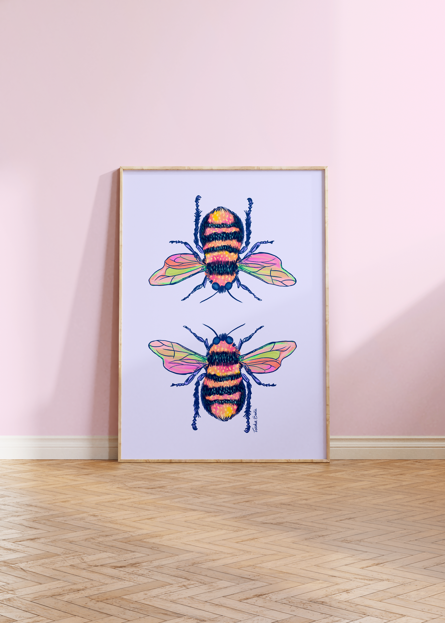 Gouache Bee Duo Print