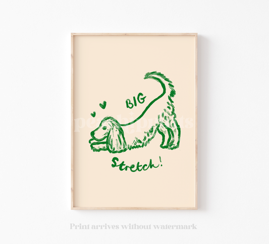 Big Stretch Cocker Spaniel Print