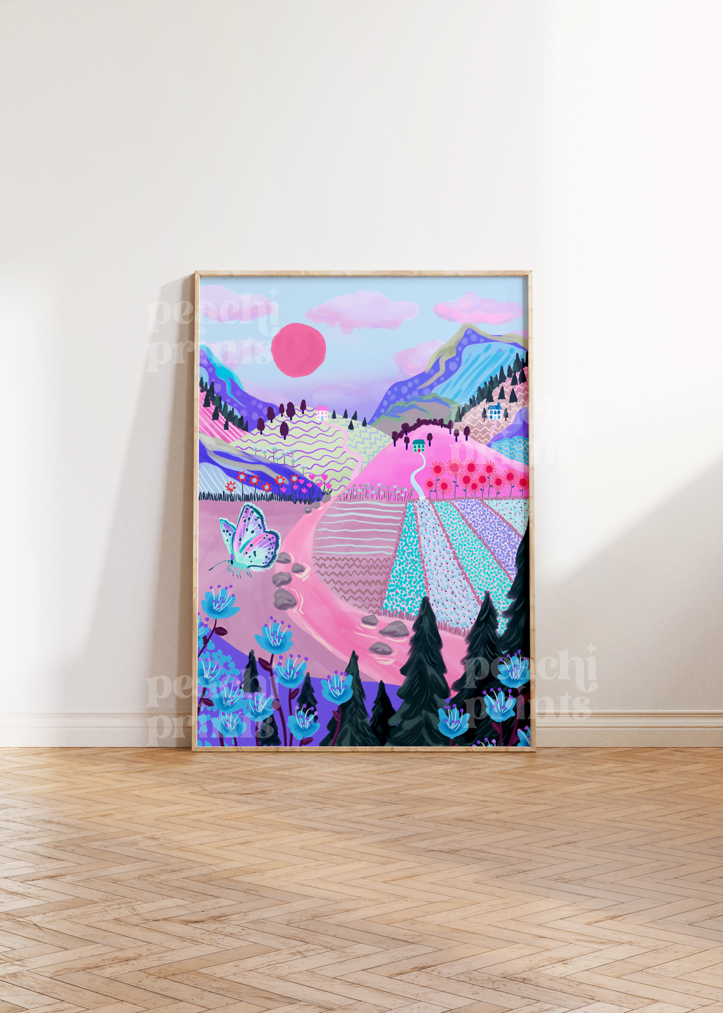 Vibrant Mountain Landscape Print