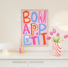 Load image into Gallery viewer, Colourful Bon Appetit Print
