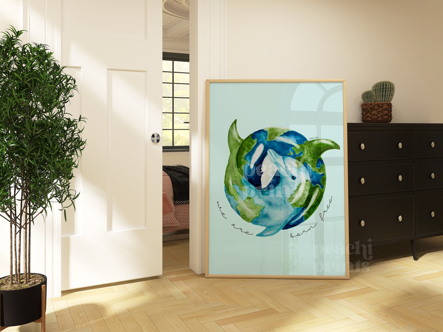 Whale and Dolphin Born Free Print