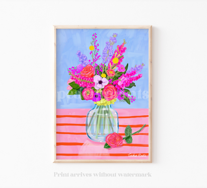 Vibrant Bouquet Still Life Print