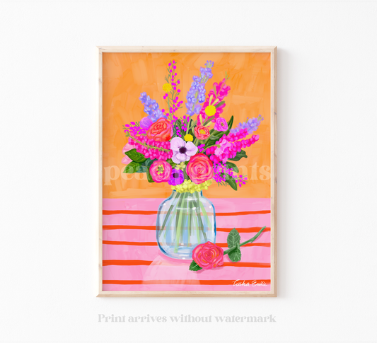Vibrant Bouquet Still Life Print