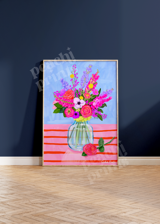 Vibrant Bouquet Still Life Print